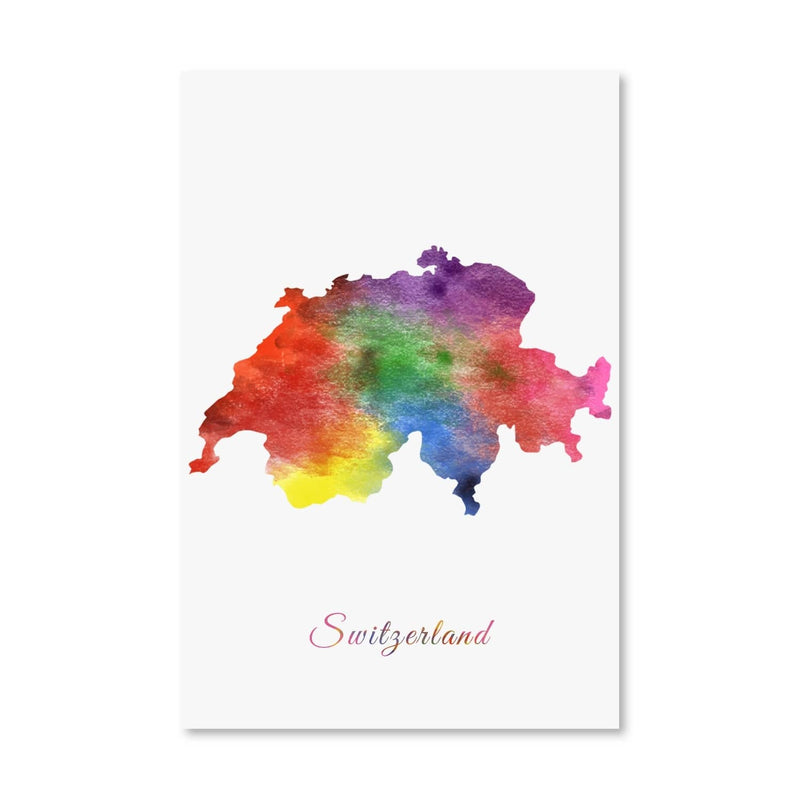 Switzerland Rainbow Canvas