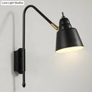 GobekUsa Swivel Shade Wall Mount Light - Sleek Metal Bedside Reading Lamp with V-Shaped Arm