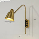 GobekUsa Swivel Shade Wall Mount Light - Sleek Metal Bedside Reading Lamp with V-Shaped Arm