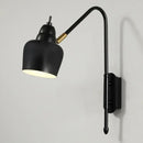 GobekUsa Swivel Shade Wall Mount Light - Sleek Metal Bedside Reading Lamp with V-Shaped Arm