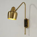 GobekUsa Swivel Shade Wall Mount Light - Sleek Metal Bedside Reading Lamp with V-Shaped Arm