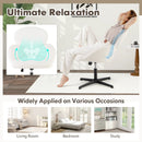 Swivel Cross Legged Chair with Adjustable Height and Rocking Function-White by LJGDeals