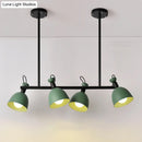 GobekUsa Swivelable Macaron Island Pendant in Grey/Blue/Green for Dining Room with 4/6 Bulbs