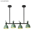 GobekUsa Swivelable Macaron Island Pendant in Grey/Blue/Green for Dining Room with 4/6 Bulbs