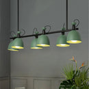GobekUsa Swivelable Macaron Island Pendant in Grey/Blue/Green for Dining Room with 4/6 Bulbs