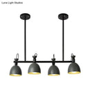 GobekUsa Swivelable Macaron Island Pendant in Grey/Blue/Green for Dining Room with 4/6 Bulbs