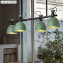 GobekUsa Swivelable Macaron Island Pendant in Grey/Blue/Green for Dining Room with 4/6 Bulbs