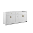 James Martin Bellshire 72" Double Bathroom Vanity, Bright White