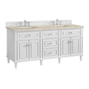 James Martin Lorelai 72" Double Bathroom Vanity, Bright White
