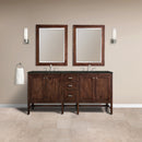 James Martin Addison 72" Double Bathroom Vanity, Mid-Century Acacia