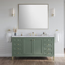 James Martin Chicago 60" Single Bathroom Vanity, Smokey Celadon