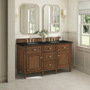 James Martin Lorelai 60" Double Bathroom Vanity, Mid-Century Walnut