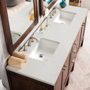 James Martin Addison 72" Double Bathroom Vanity, Mid-Century Acacia
