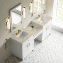 James Martin Bellshire 84" Double Bathroom Vanity, Bright White