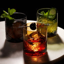 Admiral Crystal Rocks Glasses in Amber Set of 2 by Viski