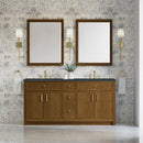 James Martin Bellshire 72" Double Bathroom Vanity, Honey Oak