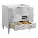 James Martin Myrrin 30" Single Bathroom Vanity, Bright White