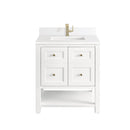 James Martin Breckenridge 30" Single Bathroom Vanity, Bright White