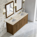James Martin Bellshire 72" Double Bathroom Vanity, Honey Oak