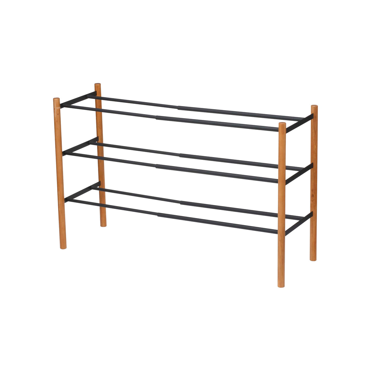 Expandable Shoe Rack (18" H)  - Steel + Wood, photo 8 of 15