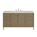 James Martin Chicago 60" Single Bathroom Vanity, Walnut Whisper