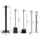 5 Pieces Fireplace Iron Fire Place Tool Set by LJGDeals