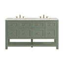 James Martin Breckenridge 60" Double Bathroom Vanity, Smokey Celadon