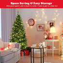 Pre-Lit Artificial Half National Christmas Tree with 8 Flash Modes by LJGDeals