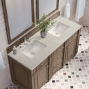 James Martin Bristol 60" Double Bathroom Vanity, Whitewashed Walnut