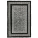 Alfa Rich Black Washable Area Rugs for Living Room Bedroom Kitchen Dining Cotton Rug