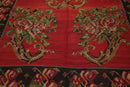 8'4" x 11' Hand Woven Wool Antique Turkish Kilim Flatweave Area Rug Red
