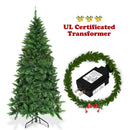 Pre-Lit Artificial Half National Christmas Tree with 8 Flash Modes by LJGDeals