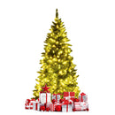 Pre-Lit Artificial Half National Christmas Tree with 8 Flash Modes by LJGDeals