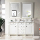 James Martin Bristol 60" Double Bathroom Vanity, Bright White