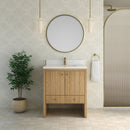 James Martin Hudson 30" Single Bathroom Vanity, Light Natural Oak