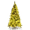 Pre-Lit Artificial Half National Christmas Tree with 8 Flash Modes by LJGDeals