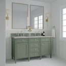 James Martin Brittany 60" Double Bathroom Vanity, Smokey Celadon