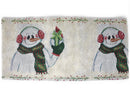 DaDa Bedding Set of 8 Pieces Magical Snowman Holiday Table Tapestry - 4 Placemats, 2 Table Runners, 2 Throw Pillow Covers (9733)