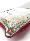 DaDa Bedding Set of 8 Pieces Magical Snowman Holiday Table Tapestry - 4 Placemats, 2 Table Runners, 2 Throw Pillow Covers (9733)