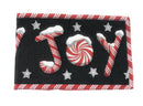 DaDa Bedding Peppermint Joy Red Black Holiday Tapestry Dining Table Runner (12904)