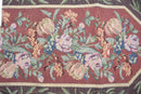 DaDa Bedding Romantic Floral Field of Roses Burgundy Red Tapestry Table Runner (5594)