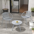 3-Piece Patio Conversation Set with Round Coffee Table by LJGDeals