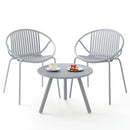 3-Piece Patio Conversation Set with Round Coffee Table by DirectDeals