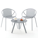 3-Piece Patio Conversation Set with Round Coffee Table by LJGDeals