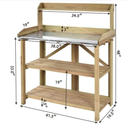 Garden Wooden Plant Bench Work Station by LJGDeals