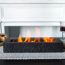 16"x4" Cement Rectangle Black Fireplace by JHY DESIGN