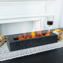 16"x4" Cement Rectangle Black Fireplace by JHY DESIGN