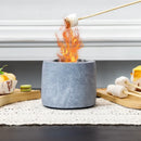 4.3"x3.5"Round Gray Mini Fire Pit by JHY DESIGN