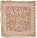 DaDa Bedding Wildflower Wonderland Floral Golden Beige Tan Square Dining Table Cloth (3100)