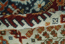 Wool Area Rug Hand Knotted Ivory Charcoal Rust - Modern Traditional by The Rug Decor